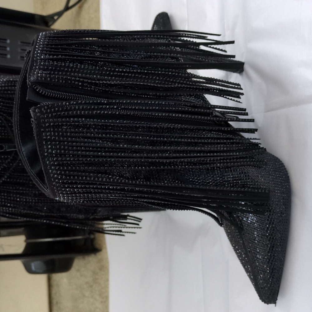 ❌Last Chance Indigo Sahoj Western Fringe Ankle Boots - Picture 2 of 5